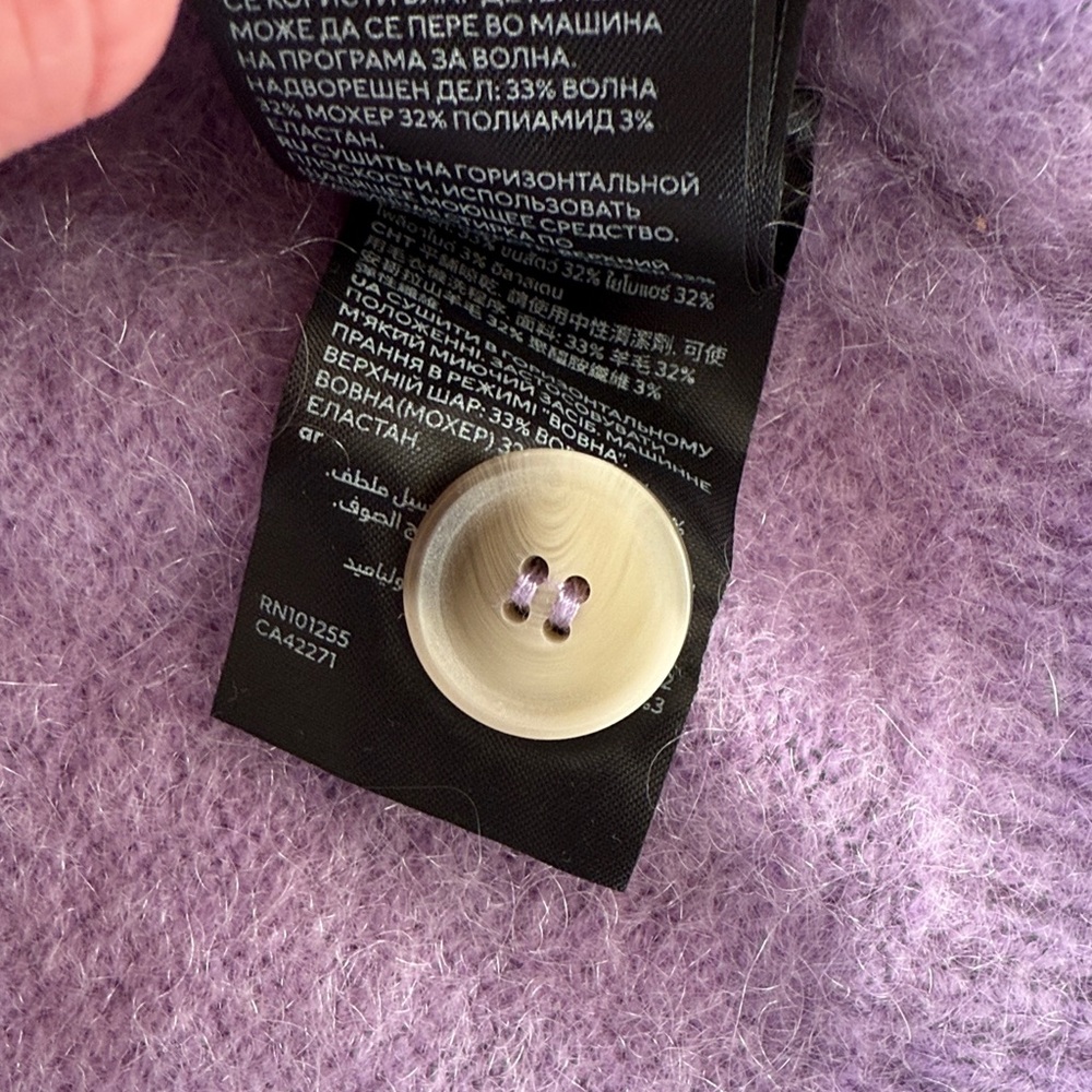 H&M Lavender Purple Button-Up Cardigan - Picture 5 of 7